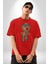 Voofoo Bebeği Doll Doldurulmuş Bebek Pamuklu Bisiklet Yaka Kadın Erkek Oversize Boyfriend Dijital Baskılı Kırmızı T-Shirt 3