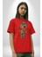 Voofoo Bebeği Doll Doldurulmuş Bebek Pamuklu Bisiklet Yaka Kadın Erkek Oversize Boyfriend Dijital Baskılı Kırmızı T-Shirt 5