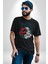 Japon Anime Tengu Maske Kadın Erkek Unisex Siyah Organik Baskılı T-Shirt Penye Yüksek Kalite 1
