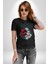 Japon Anime Tengu Maske Kadın Erkek Unisex Siyah Organik Baskılı T-Shirt Penye Yüksek Kalite 3