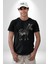 Zürafa Kadın Erkek Unisex Siyah Organik Baskılı T-Shirt Penye Yüksek Kalite 2