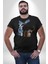 Mordecai ve Rigby Kadın Erkek Unisex Siyah Organik Baskılı T-Shirt Penye Yüksek Kalite 4