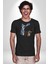 Mordecai ve Rigby Kadın Erkek Unisex Siyah Organik Baskılı T-Shirt Penye Yüksek Kalite 5