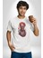Zombi Kırmızı The Walking Dead Kadın Erkek Unisex Beyaz Organik Baskılı T-Shirt Penye Yüksek Kalite 1