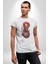 Zombi Kırmızı The Walking Dead Kadın Erkek Unisex Beyaz Organik Baskılı T-Shirt Penye Yüksek Kalite 3