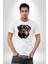 Rottweiler Kafası Kadın Erkek Unisex Beyaz Organik Baskılı T-Shirt Penye Yüksek Kalite 3