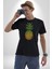 Ananas Meyve Kadın Erkek Unisex Siyah Organik Baskılı T-Shirt Penye Yüksek Kalite 1