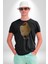 Tavuk Kadın Erkek Unisex Siyah Organik Baskılı T-Shirt Penye Yüksek Kalite 5