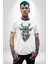 Güneş Gözlüğü Savaşcı Geyik Kadın Erkek Unisex Beyaz Organik Baskılı T-Shirt Penye Yüksek Kalite 2