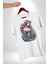 Deniz Kızı Çiçek Kadın Erkek Unisex Beyaz Organik Baskılı T-Shirt Penye Yüksek Kalite 2