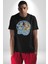 Bluey Kadın Erkek Unisex Siyah Organik Baskılı T-Shirt Penye Yüksek Kalite 1