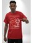 Yükseliş Için Kendin Ol Pamuklu Bisiklet Yaka Kadın Erkek Oversize Boyfriend Dijital Baskılı Kırmızı T-Shirt 2