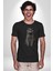 British Shorthair Kedi Kadın Erkek Unisex Siyah Organik Baskılı T-Shirt Penye Yüksek Kalite 3