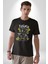 Geçilmez Bölge Kadın Erkek Unisex Siyah Organik Baskılı T-Shirt Penye Yüksek Kalite 2