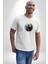 Yin Ile Yang Beyaz Siyah Kurt Kadın Erkek Unisex Beyaz Organik Baskılı T-Shirt Penye Yüksek Kalite 3