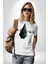 Arrow Kadın Erkek Unisex Beyaz Organik Baskılı T-Shirt Penye Yüksek Kalite 2