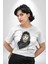 Safari Kedi Şal Eşarp Kadın Erkek Unisex Beyaz Organik Baskılı T-Shirt Penye Yüksek Kalite 3