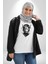 Asyalı Samuray Siyah Beyaz Dövmeli Çift Yüz Kadın Erkek Unisex Beyaz Organik Baskılı T-Shirt Penye Yüksek Kalite 4
