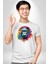 Renkli Maymun Goril Kadın Erkek Unisex Beyaz Organik Baskılı T-Shirt Penye Yüksek Kalite 4