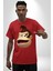 Maymun Krallığı Pamuklu Bisiklet Yaka Kadın Erkek Oversize Boyfriend Dijital Baskılı Kırmızı T-Shirt 2