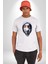 Maske Takan Kahraman Kafası Kadın Erkek Unisex Beyaz Organik Baskılı T-Shirt Penye Yüksek Kalite 4