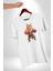 Boks Yapan Kedi Kadın Erkek Unisex Beyaz Organik Baskılı T-Shirt Penye Yüksek Kalite 3