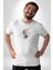 Kafatası Kulaklık Ergen Enerjisi Kadın Erkek Unisex Beyaz Organik Baskılı T-Shirt Penye Yüksek Kalite 4