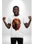 Renkli Kaplan Kükrüyor Kadın Erkek Unisex Beyaz Organik Baskılı T-Shirt Penye Yüksek Kalite 5