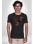 Anka Kuşu Ateş Kuşu Kadın Erkek Unisex Siyah Organik Baskılı T-Shirt Penye Yüksek Kalite 4