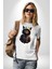 Hip Hop Gençlik Kedi Çeket Kadın Erkek Unisex Beyaz Organik Baskılı T-Shirt Penye Yüksek Kalite 2