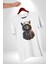 Hip Hop Gençlik Kedi Çeket Kadın Erkek Unisex Beyaz Organik Baskılı T-Shirt Penye Yüksek Kalite 3