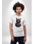 Hip Hop Gençlik Kedi Çeket Kadın Erkek Unisex Beyaz Organik Baskılı T-Shirt Penye Yüksek Kalite 4