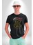 Artık Katlan Kadın Erkek Unisex Siyah Organik Baskılı T-Shirt Penye Yüksek Kalite 2