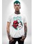 Japon Anime Tengu Maske Kadın Erkek Unisex Beyaz Organik Baskılı T-Shirt Penye Yüksek Kalite 3