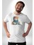 Türk Kahvesi Kedi Kadın Erkek Unisex Beyaz Organik Baskılı T-Shirt Penye Yüksek Kalite 5