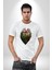 Doğanın Kalbi Yeşillikler Kalp Kadın Erkek Unisex Beyaz Organik Baskılı T-Shirt Penye Yüksek Kalite 3