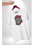 Kırmızı Şapka Maymun Kadın Erkek Unisex Beyaz Organik Baskılı T-Shirt Penye Yüksek Kalite 1