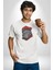 Kırmızı Şapka Maymun Kadın Erkek Unisex Beyaz Organik Baskılı T-Shirt Penye Yüksek Kalite 3