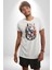 Beyaz Kaplan Ailesi Renkli Tüyler Kadın Erkek Unisex Beyaz Organik Baskılı T-Shirt Penye Yüksek Kalite 4