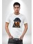 Rottweiler Koca Kafa Puppy Kadın Erkek Unisex Beyaz Organik Baskılı T-Shirt Penye Yüksek Kalite 2