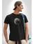 Yin Ile Yang Siyah Siyah Kurt Kadın Erkek Unisex Siyah Organik Baskılı T-Shirt Penye Yüksek Kalite 2