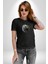 Yin Ile Yang Siyah Siyah Kurt Kadın Erkek Unisex Siyah Organik Baskılı T-Shirt Penye Yüksek Kalite 4