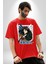 Anime Levi Ackerman Beyaz ve Siyah Kanatlar Pamuklu Bisiklet Yaka Kadın Erkek Oversize Boyfriend Dijital Baskılı Kırmızı T-Shirt 2