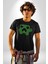 Minecraft Creeper Kadın Erkek Unisex Siyah Organik Baskılı T-Shirt Penye Yüksek Kalite 1