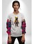 Spor Eşofman Takımı Sarı Kedi Insan Kadın Erkek Unisex Beyaz Organik Baskılı T-Shirt Penye Yüksek Kalite 2