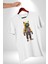 Spor Eşofman Takımı Sarı Kedi Insan Kadın Erkek Unisex Beyaz Organik Baskılı T-Shirt Penye Yüksek Kalite 3