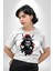 Asyalı Japon Samuray Savaşcı Kadın Erkek Unisex Beyaz Organik Baskılı T-Shirt Penye Yüksek Kalite 2