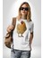 Tavuk Kadın Erkek Unisex Beyaz Organik Baskılı T-Shirt Penye Yüksek Kalite 1