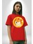 Doge Coin Pamuklu Bisiklet Yaka Kadın Erkek Oversize Boyfriend Dijital Baskılı Kırmızı T-Shirt 1