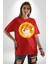 Doge Coin Pamuklu Bisiklet Yaka Kadın Erkek Oversize Boyfriend Dijital Baskılı Kırmızı T-Shirt 3